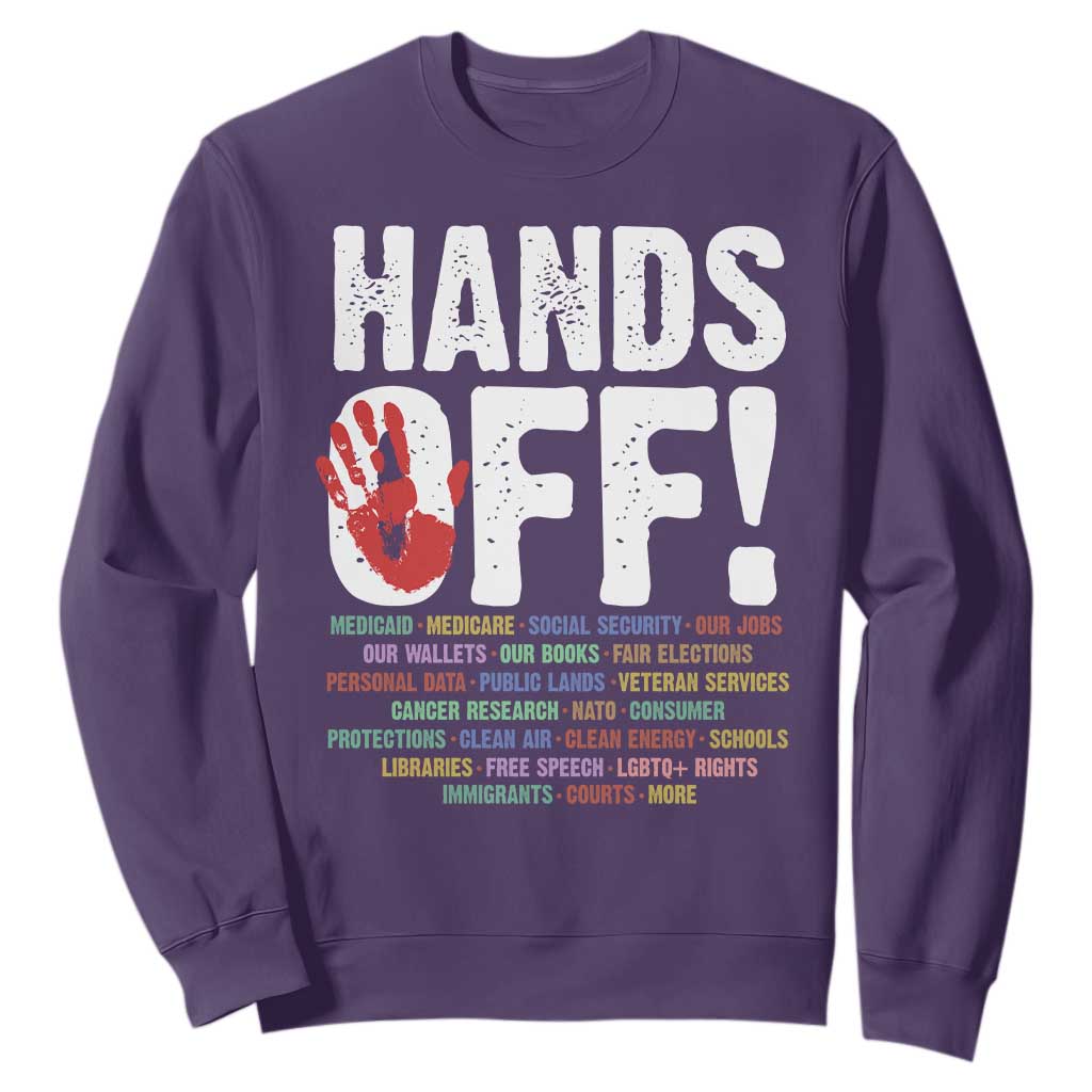 Resist Hands Off Sweatshirt Protect USA American We The People TS02 Purple Print Your Wear