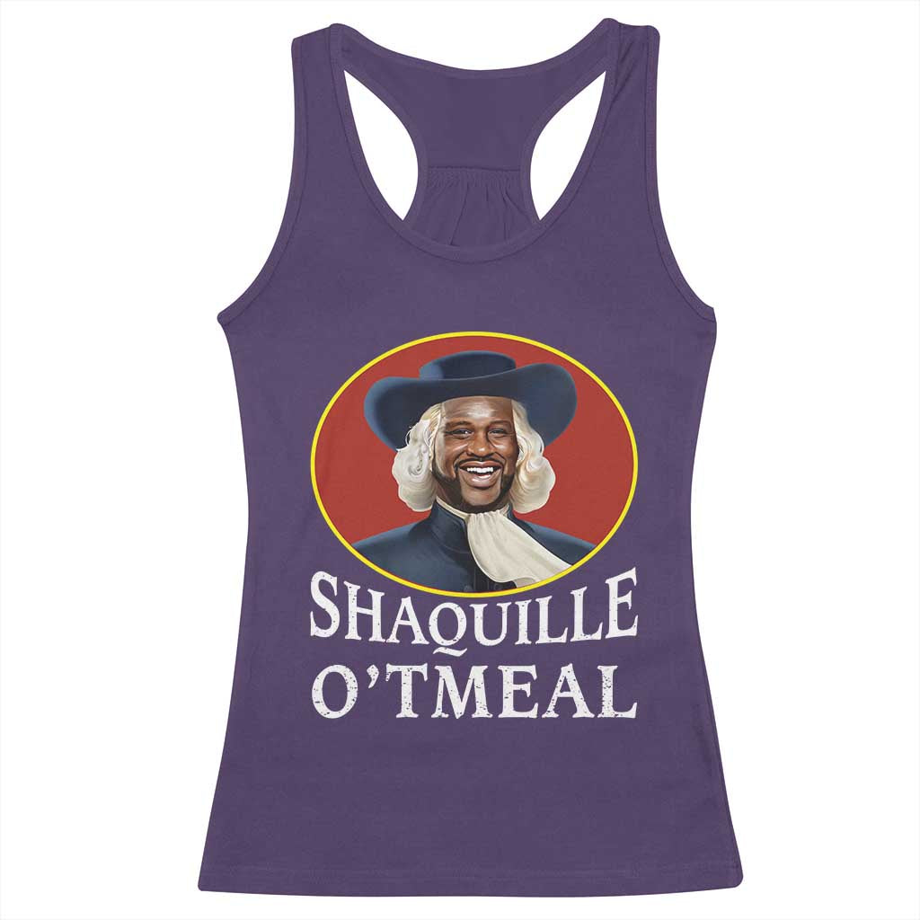 Funny Shaquille Oatmeal Racerback Tank Top Shaq O'neal Meme Cereal Parody TS02 Purple Print Your Wear
