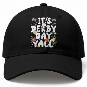 It's Derby Day Y'All Baseball Cap Retro Groovy KY Horse Racing TS02 Print Your Wear