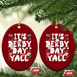 It's Derby Day Y'All Ceramic Ornament Retro Groovy KY Horse Racing TS02 Print Your Wear