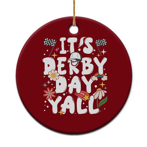 It's Derby Day Y'All Ceramic Ornament Retro Groovy KY Horse Racing TS02 1pc Red Print Your Wear