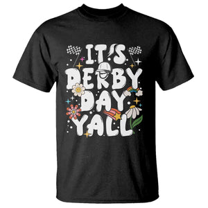 It's Derby Day Y'All T Shirt Retro Groovy KY Horse Racing TS02 Black Print Your Wear