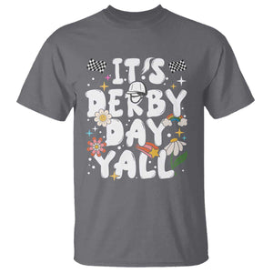 It's Derby Day Y'All T Shirt Retro Groovy KY Horse Racing TS02 Charcoal Print Your Wear