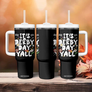 It's Derby Day Y'All Tumbler With Handle Retro Groovy KY Horse Racing TS02 Print Your Wear