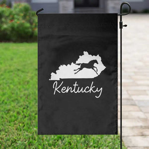 Kentucky State Map with Racing Horse Garden Flag Bluegrass State Pride Equestrian TS02 Print Your Wear
