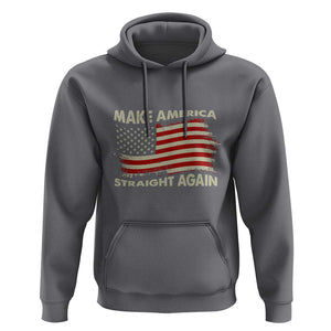 Funny MASA Hoodie Make America Straight Again American Flag Retro Groovy TS02 Charcoal Print Your Wear