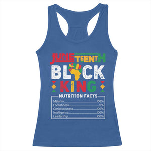 Funny Black King Nutrition Facts Racerback Tank Top African American TS02 Royal Blue Print Your Wear