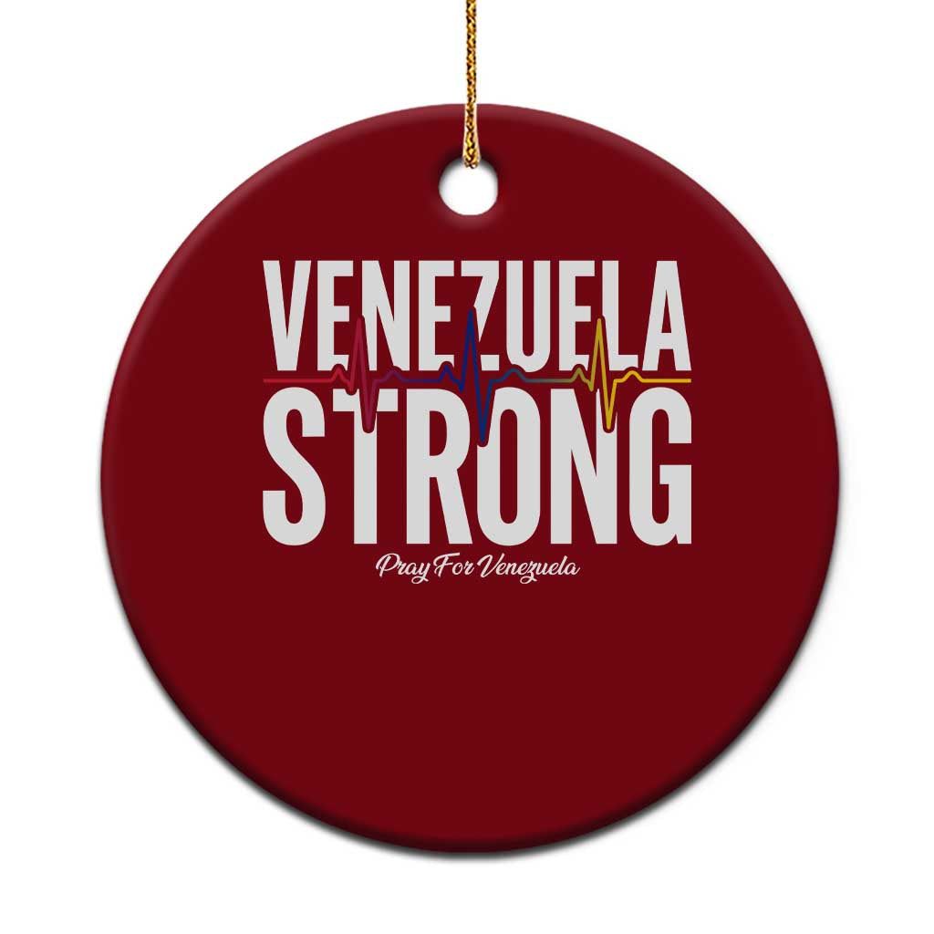 Venezuela Strong Venezuelan Heartbeat Ceramic Ornament Solidarity Resilience Hope and Prayer TS02 1pc Red Print Your Wear