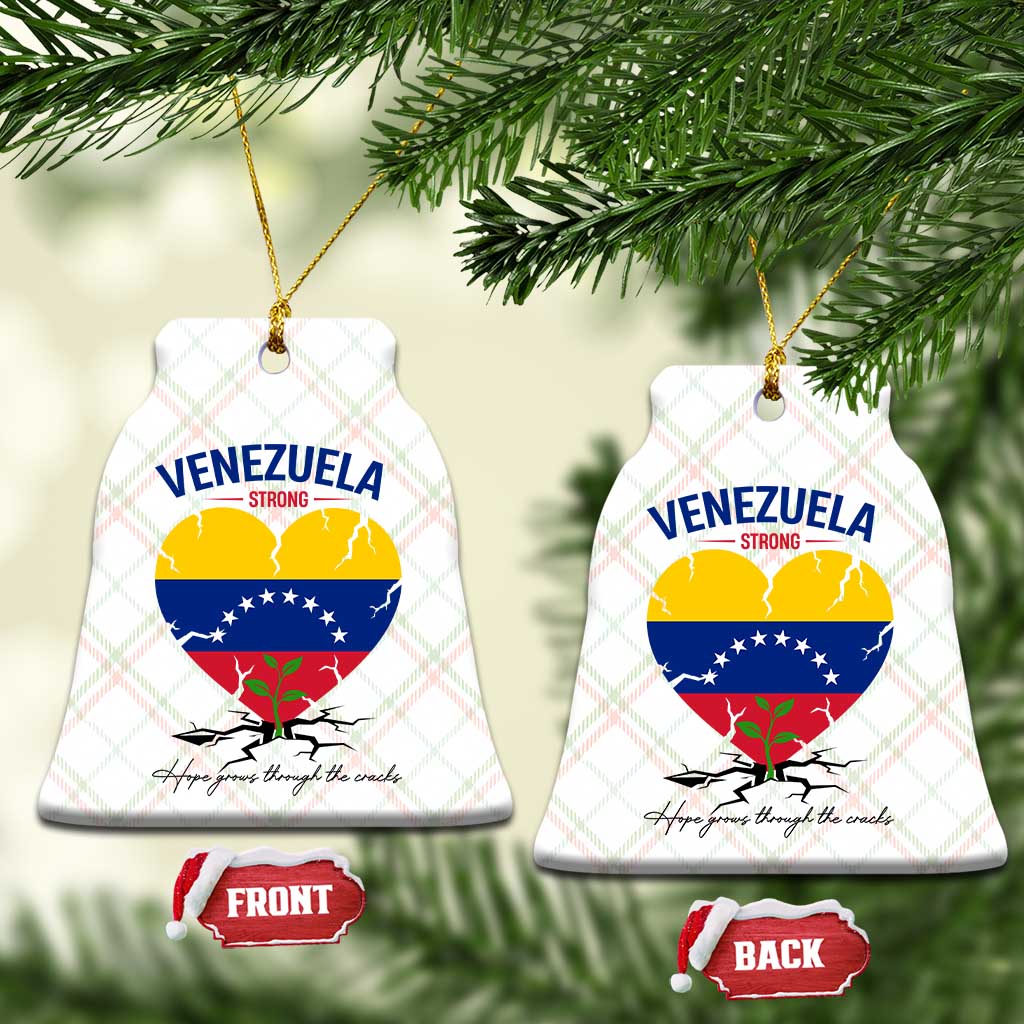 Venezuela Strong Healing Support Ceramic Ornament Hope Grows Through Cracks Venezuelan Flag Heart TS02 Print Your Wear