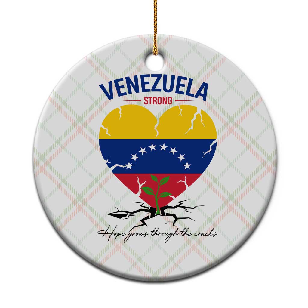 Venezuela Strong Healing Support Ceramic Ornament Hope Grows Through Cracks Venezuelan Flag Heart TS02 1pc Christmas Plaid Print Your Wear