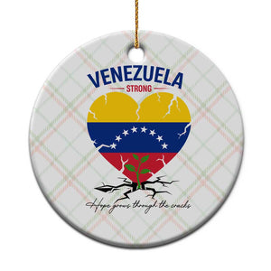 Venezuela Strong Healing Support Ceramic Ornament Hope Grows Through Cracks Venezuelan Flag Heart TS02 1pc Christmas Plaid Print Your Wear