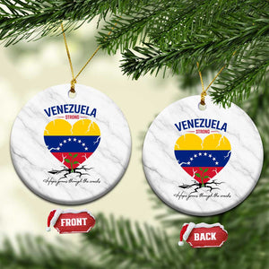 Venezuela Strong Healing Support Ceramic Ornament Hope Grows Through Cracks Venezuelan Flag Heart TS02 1pc White Marble Print Your Wear