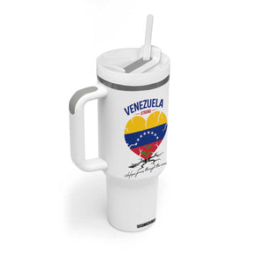Venezuela Strong Healing Support Tumbler With Handle Hope Grows Through Cracks Venezuelan Flag Heart TS02 Print Your Wear