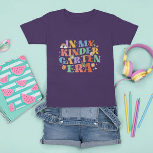 In My Kindergarten Era T Shirt For Kid First Day Of Kinder Retro Groovy TS02 Purple Printyourwear