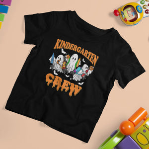 Kindergarten Boo Crew T Shirt For Kid For Teacher Student Funny Halloween TS02 Black Printyourwear