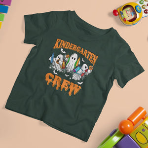 Kindergarten Boo Crew T Shirt For Kid For Teacher Student Funny Halloween TS02 Dark Forest Green Printyourwear