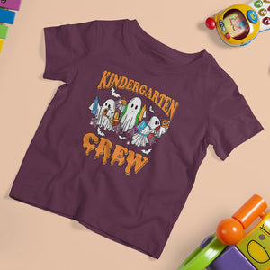 Kindergarten Boo Crew T Shirt For Kid For Teacher Student Funny Halloween TS02 Maroon Printyourwear