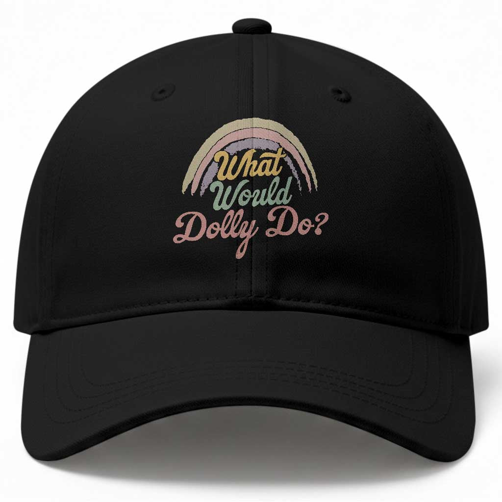 What Would Dolly Do WWDD Vintage Boho Rainbow Baseball Cap Western Country Music Inspo