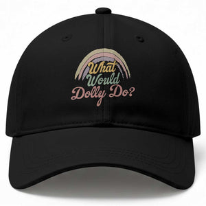What Would Dolly Do WWDD Vintage Boho Rainbow Baseball Cap Western Country Music Inspo
