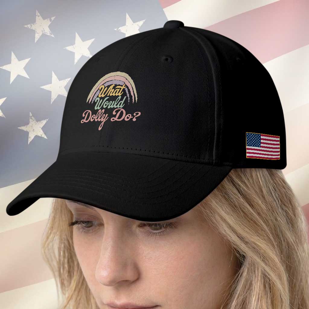 What Would Dolly Do WWDD Vintage Boho Rainbow Baseball Cap Western Country Music Inspo