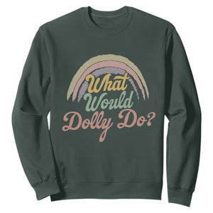 What Would Dolly Do WWDD Vintage Boho Rainbow Sweatshirt Western Country Music Inspo