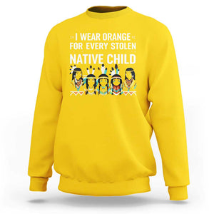 Orange Shirt Day Sweatshirt I Wear Orange For Every Stolen Native Child Indigenous American Indian TS02 Daisy Print Your Wear