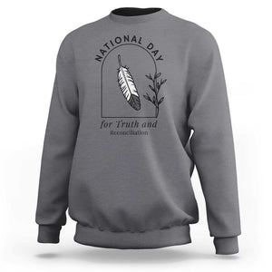 Orange Shirt Day Sweatshirt National Day For Truth And Reconciliation Native Feather TS02 Charcoal Print Your Wear