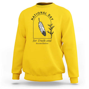 Orange Shirt Day Sweatshirt National Day For Truth And Reconciliation Native Feather TS02 Daisy Print Your Wear