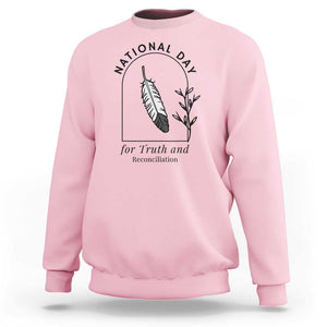 Orange Shirt Day Sweatshirt National Day For Truth And Reconciliation Native Feather TS02 Light Pink Print Your Wear