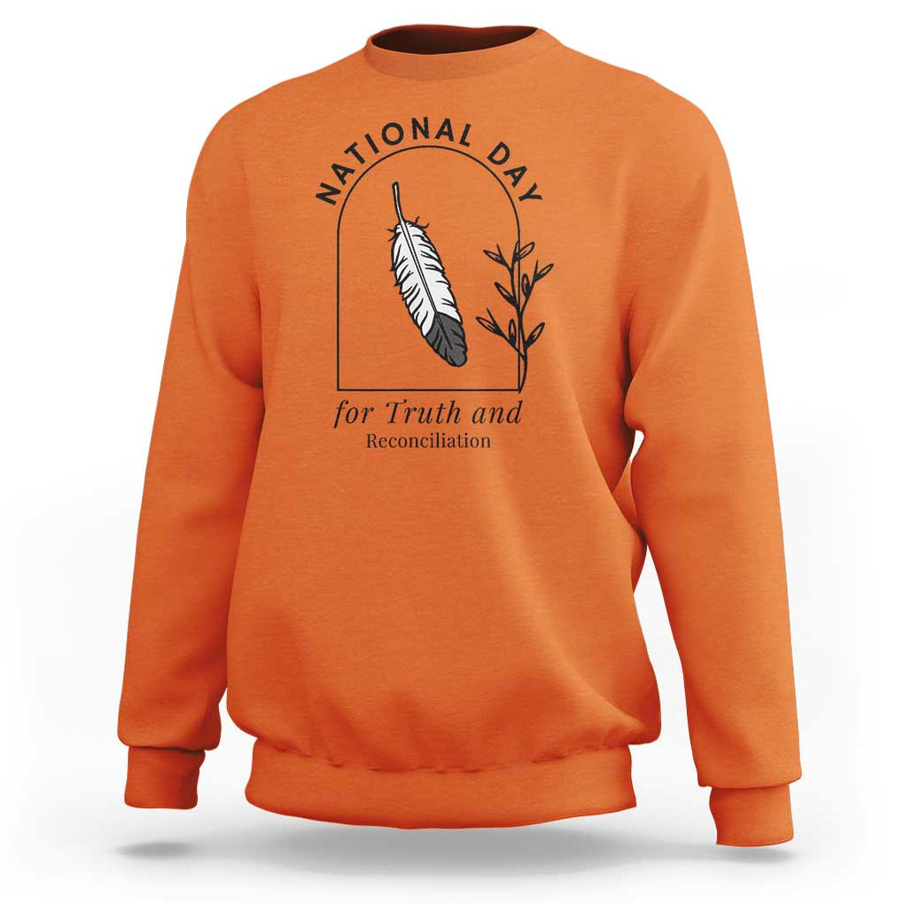 Orange Shirt Day Sweatshirt National Day For Truth And Reconciliation Native Feather TS02 Orange Print Your Wear