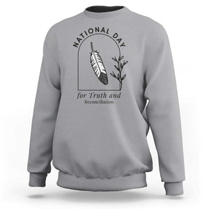 Orange Shirt Day Sweatshirt National Day For Truth And Reconciliation Native Feather TS02 Sport Gray Print Your Wear