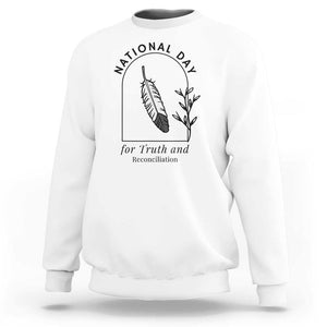 Orange Shirt Day Sweatshirt National Day For Truth And Reconciliation Native Feather TS02 White Print Your Wear