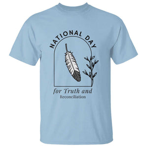 Orange Shirt Day T Shirt National Day For Truth And Reconciliation Native Feather TS02 Light Blue Print Your Wear