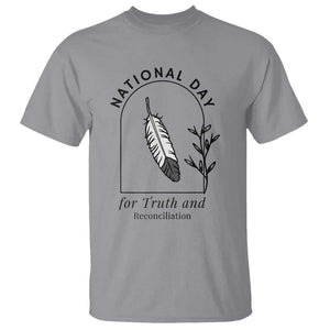 Orange Shirt Day T Shirt National Day For Truth And Reconciliation Native Feather TS02 Sport Gray Print Your Wear