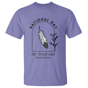 Orange Shirt Day T Shirt National Day For Truth And Reconciliation Native Feather TS02 Violet Print Your Wear