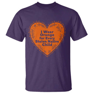 Orange Shirt Day T Shirt I Wear Orange For Every Stolen Native Child American Indian Heart TS02 Purple Print Your Wear