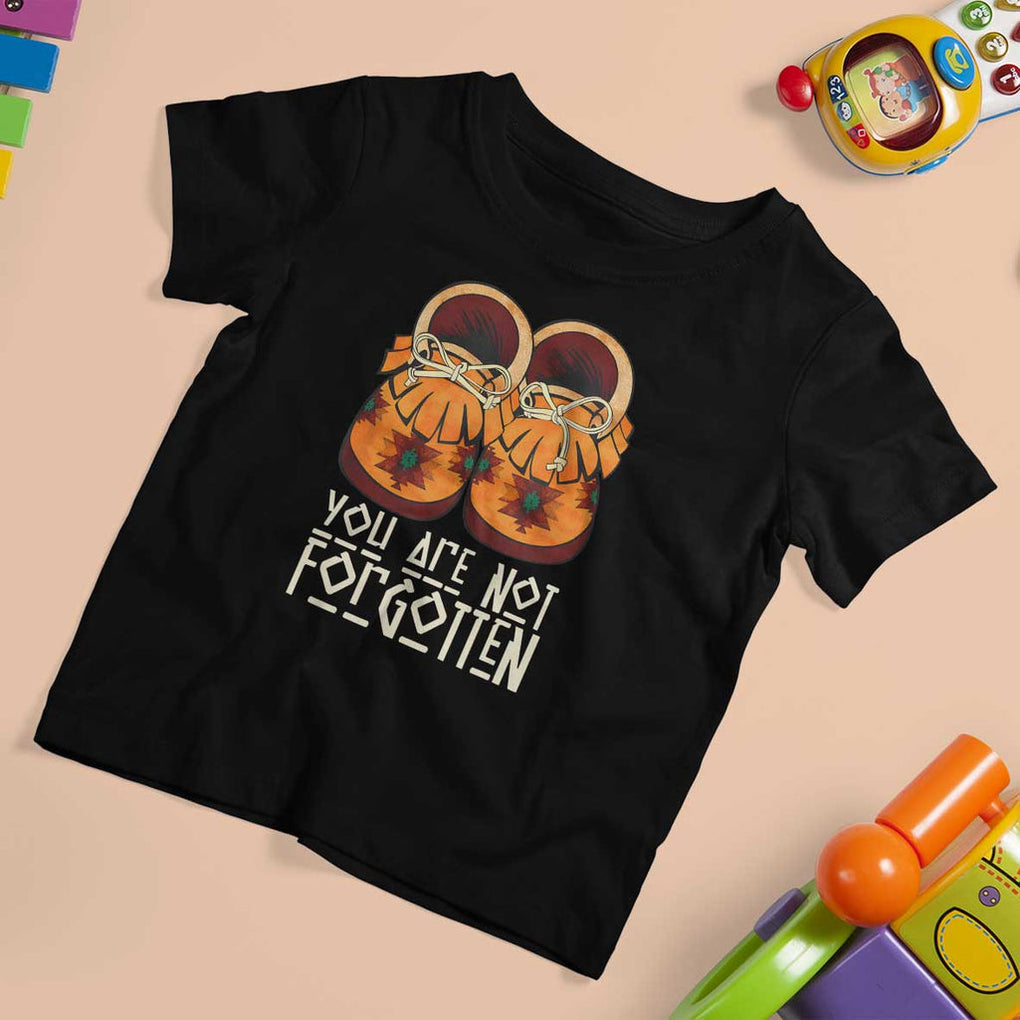 Orange Shirt Day T Shirt For Kid You Are Not Forgotten Native American Every Child Shoes TS02 Black Print Your Wear