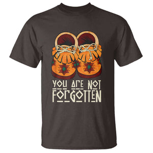 Orange Shirt Day T Shirt You Are Not Forgotten Native American Every Child Shoes TS02 Dark Chocolate Print Your Wear