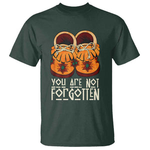 Orange Shirt Day T Shirt You Are Not Forgotten Native American Every Child Shoes TS02 Dark Forest Green Print Your Wear