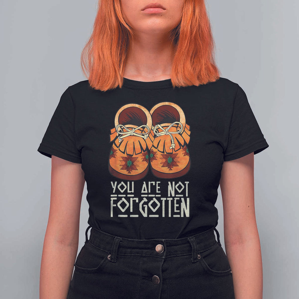 Orange Shirt Day T Shirt For Women You Are Not Forgotten Native American Every Child Shoes TS02 Black Print Your Wear