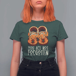 Orange Shirt Day T Shirt For Women You Are Not Forgotten Native American Every Child Shoes TS02 Dark Forest Green Print Your Wear