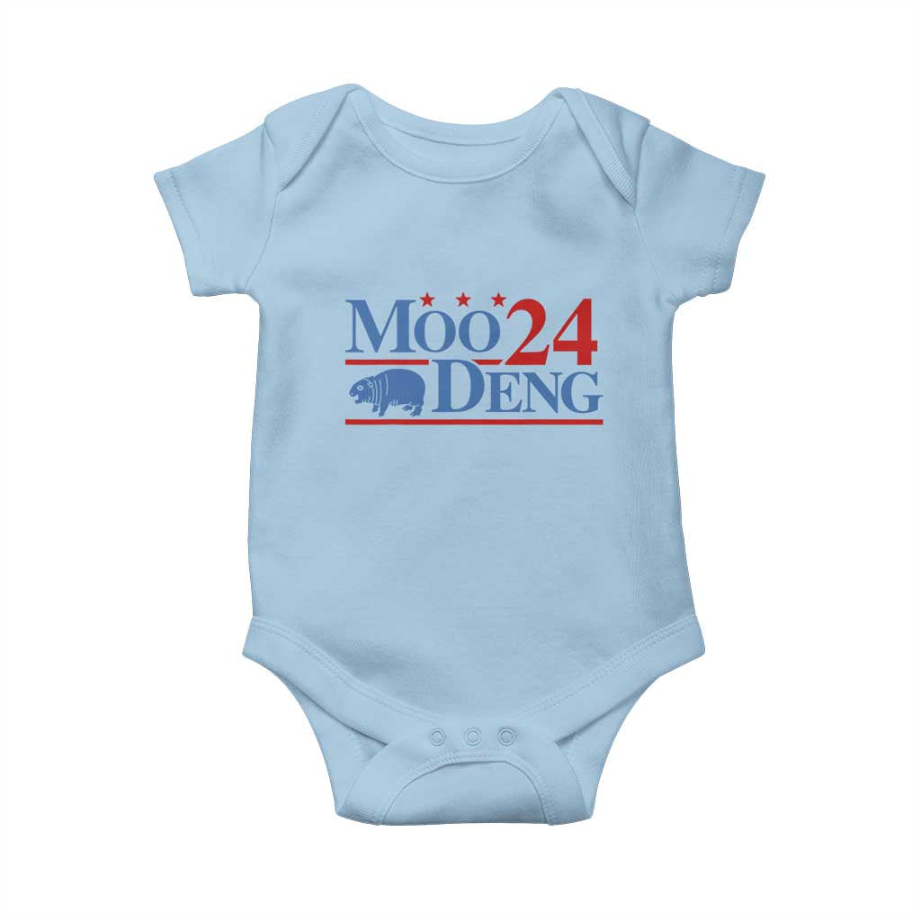 Baby Hippo Moo Deng 2024 Baby Onesie Pygmy Hippopotamus TS02 Light Blue Print Your Wear