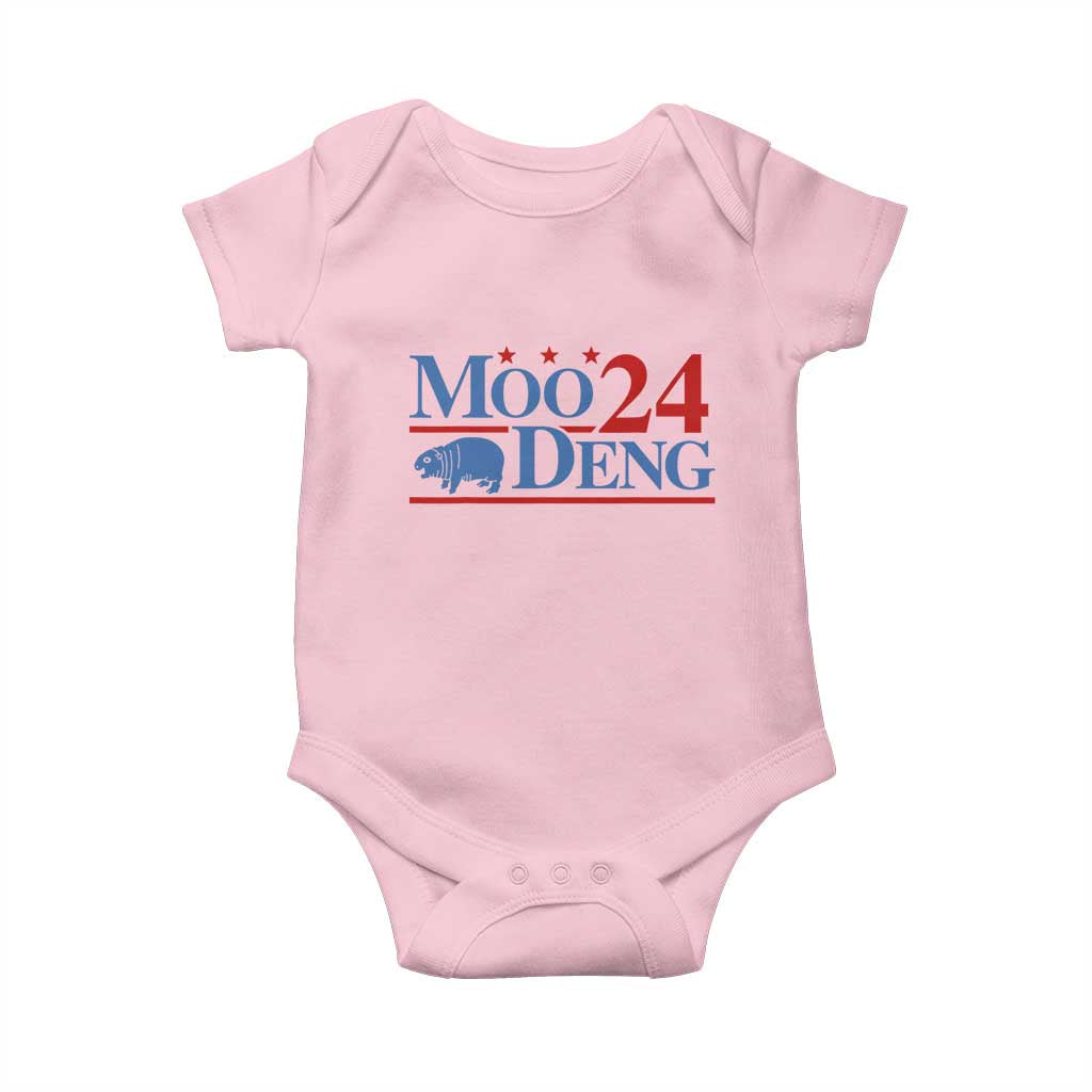 Baby Hippo Moo Deng 2024 Baby Onesie Pygmy Hippopotamus TS02 Light Pink Print Your Wear