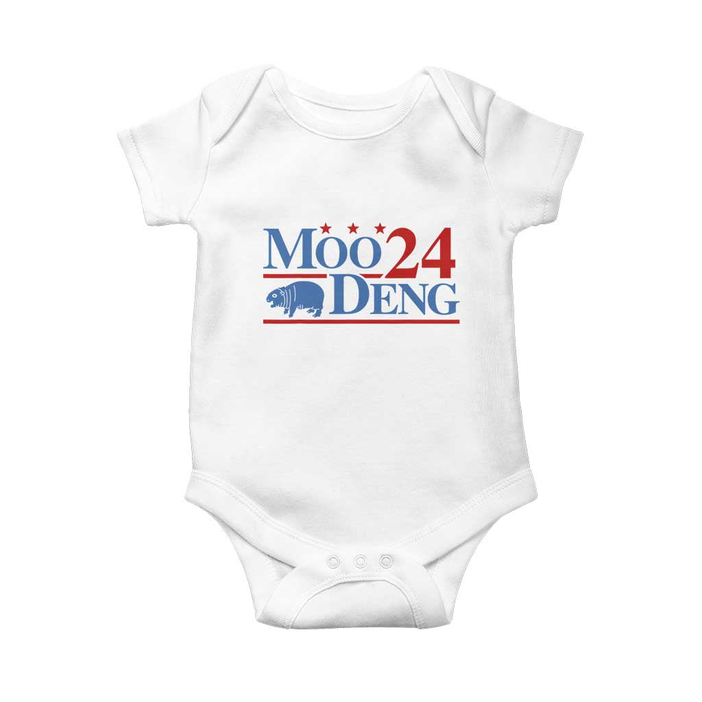 Baby Hippo Moo Deng 2024 Baby Onesie Pygmy Hippopotamus TS02 White Print Your Wear