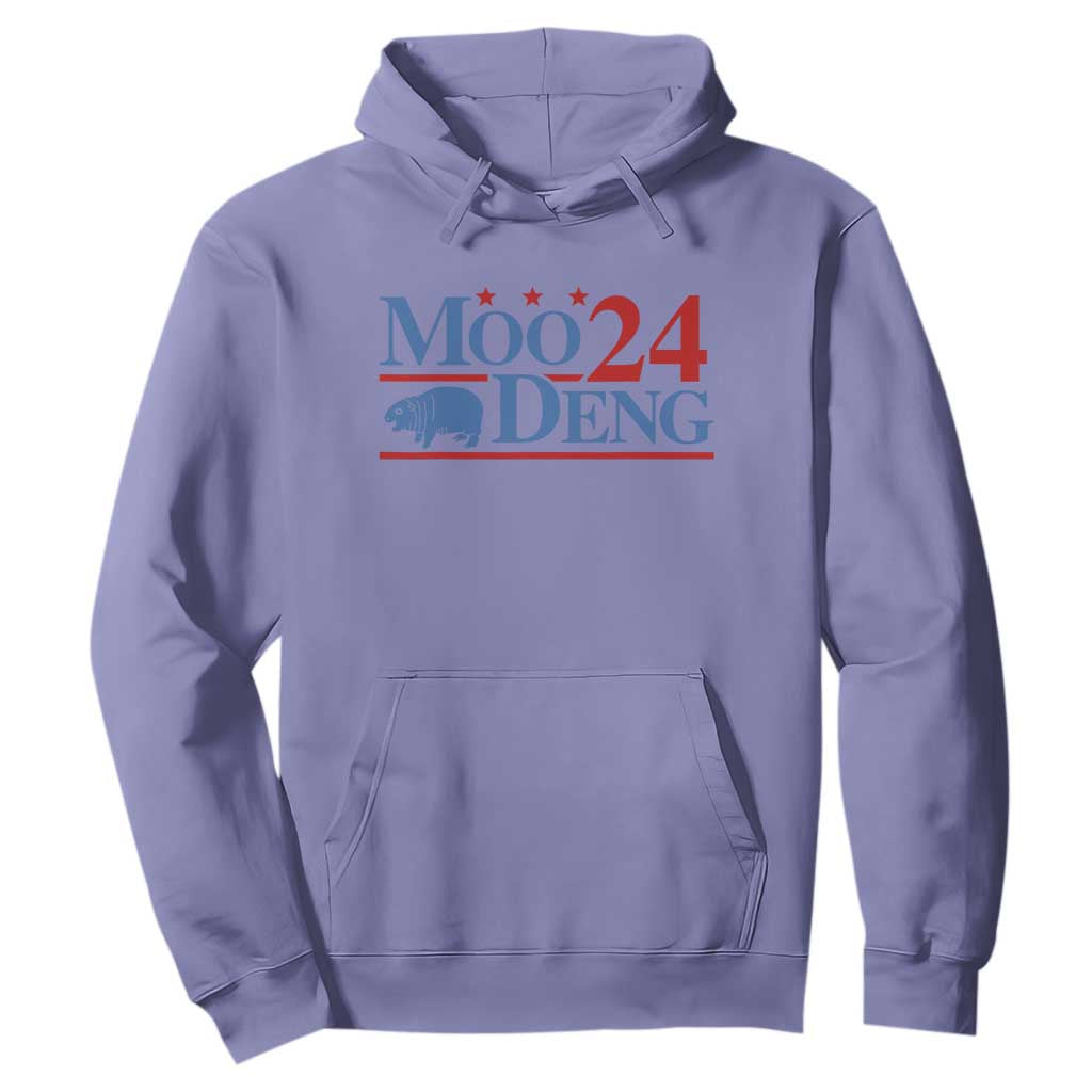 Baby Hippo Moo Deng 2024 Hoodie Pygmy Hippopotamus TS02 Violet Print Your Wear