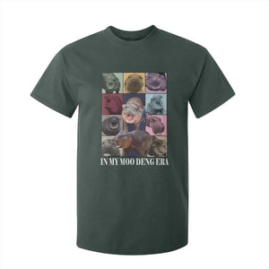 In My Moo Deng Era T Shirt For Kid Cute Pygmy Hippo TS02 Dark Forest Green Print Your Wear