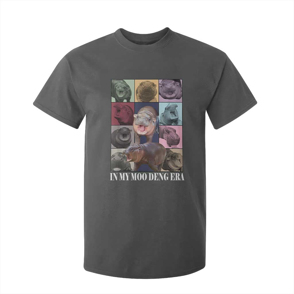 In My Moo Deng Era T Shirt For Kid Cute Pygmy Hippo TS02 Dark Heather Print Your Wear