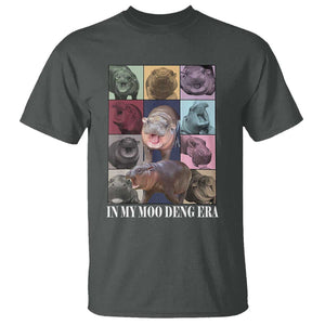 In My Moo Deng Era T Shirt Cute Pygmy Hippo TS02 Dark Heather Print Your Wear