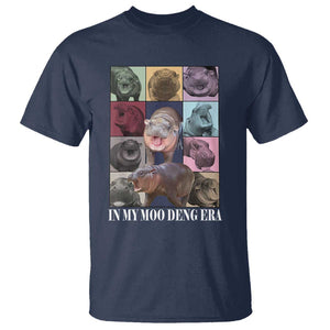 In My Moo Deng Era T Shirt Cute Pygmy Hippo TS02 Navy Print Your Wear