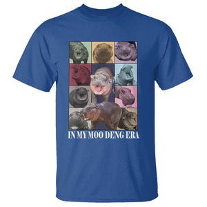 In My Moo Deng Era T Shirt Cute Pygmy Hippo TS02 Royal Blue Print Your Wear